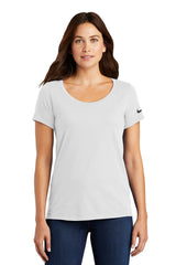 Nike Ladies Dri-FIT Cotton/Poly Scoop Neck Tee. NKBQ5234