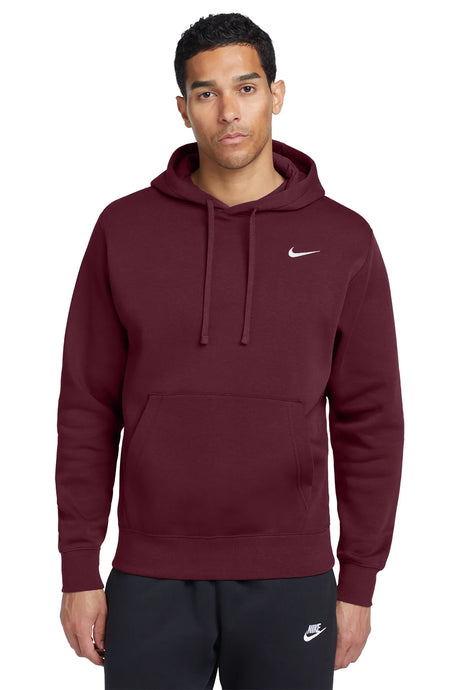 Nike Club Fleece Pullover Hoodie CJ1611 Dark Maroon_1