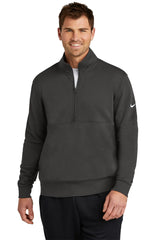 Nike Club Fleece Sleeve Swoosh 1/2-Zip NKDX6718 Anthracite_1