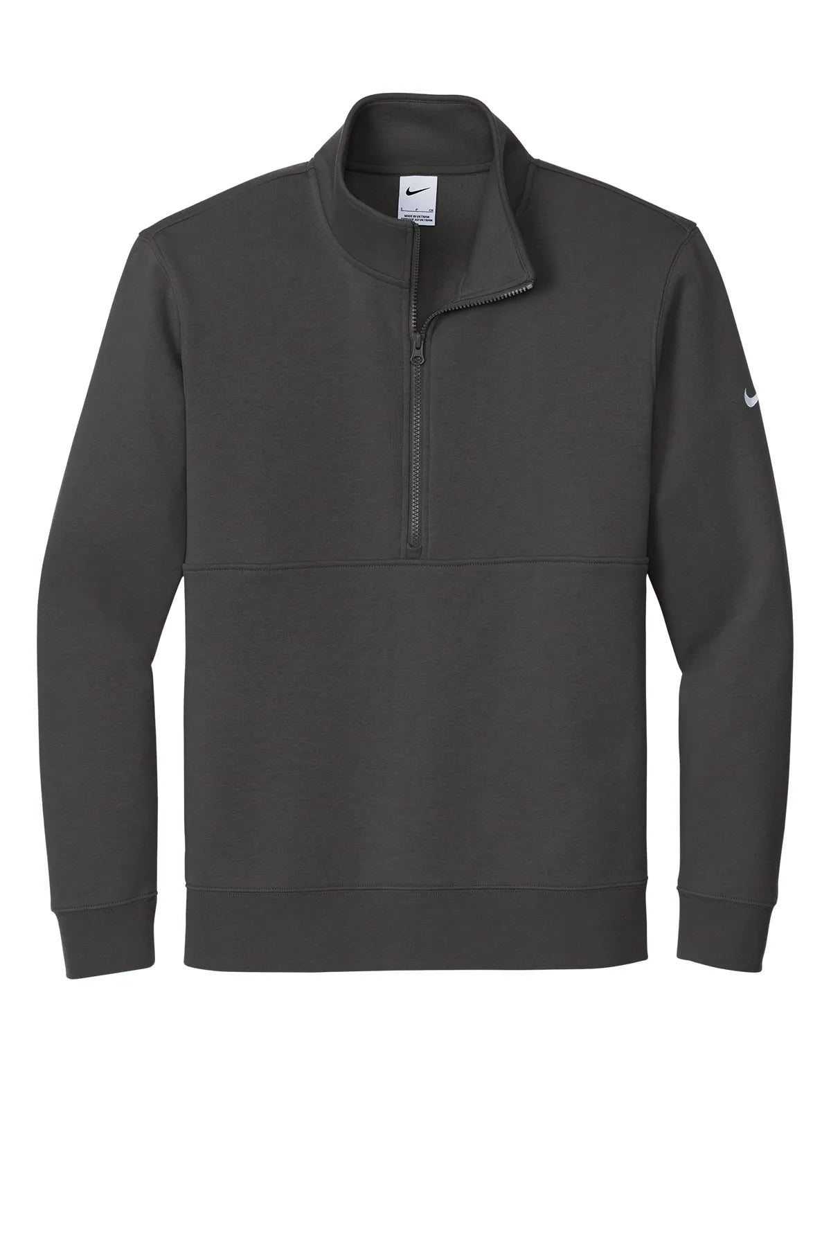 Nike Club Fleece Sleeve Swoosh 1/2-Zip NKDX6718 Anthracite_4