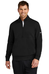 Nike Club Fleece Sleeve Swoosh 1/2-Zip NKDX6718 Black_1