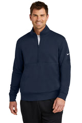 Nike Club Fleece Sleeve Swoosh 1/2-Zip NKDX6718 Midnight Navy_1