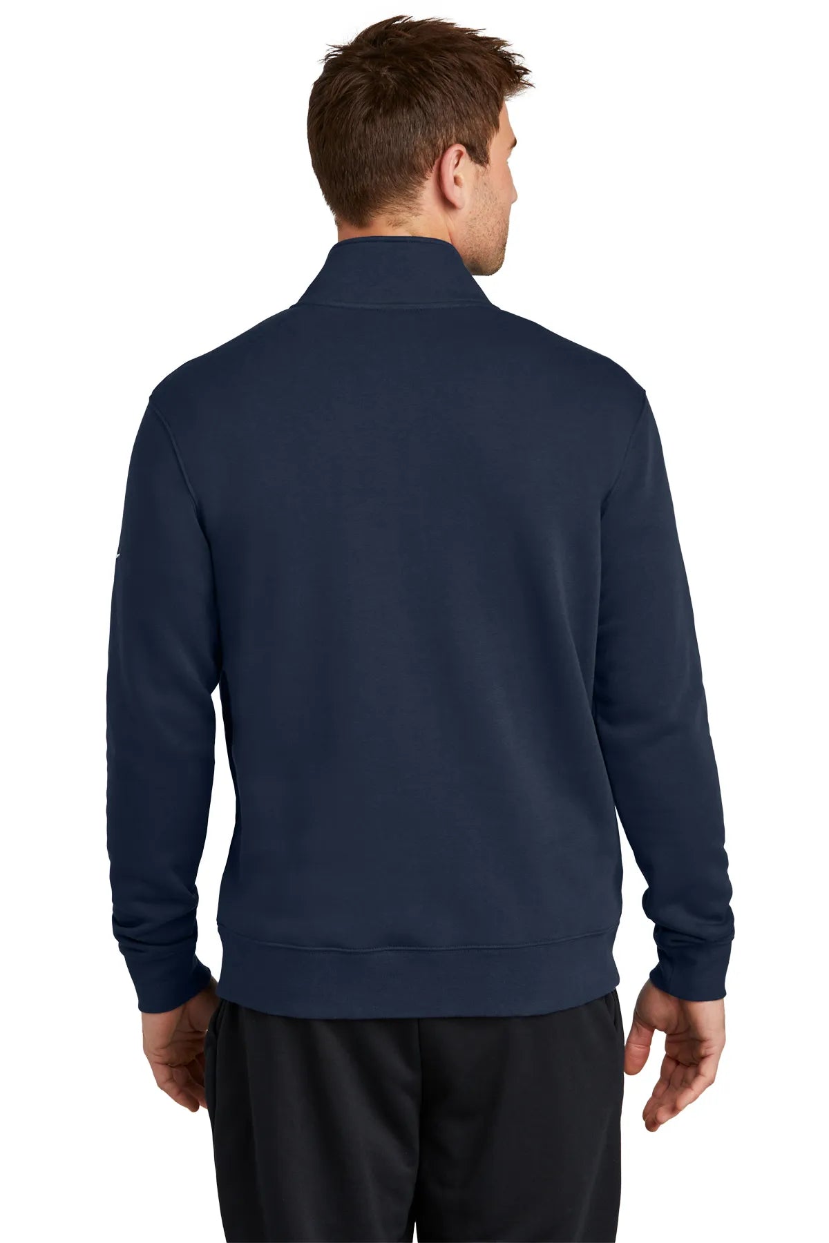 Nike Club Fleece Sleeve Swoosh 1/2-Zip NKDX6718 Midnight Navy_2