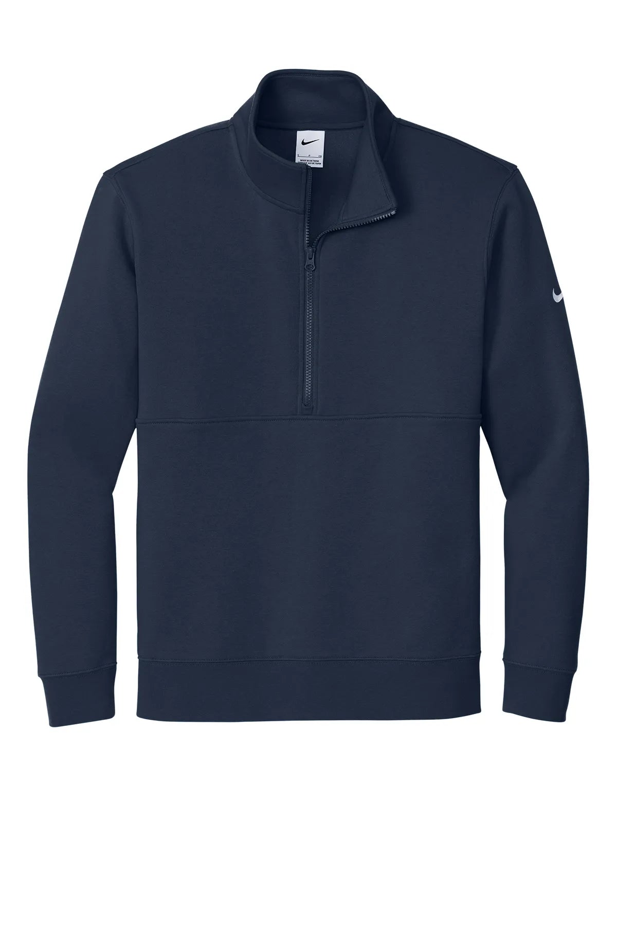 Nike Club Fleece Sleeve Swoosh 1/2-Zip NKDX6718 Midnight Navy_4