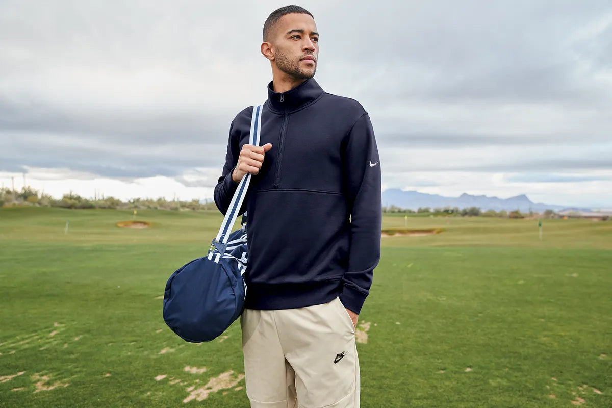 Nike Club Fleece Sleeve Swoosh 1/2-Zip NKDX6718 Midnight Navy_6