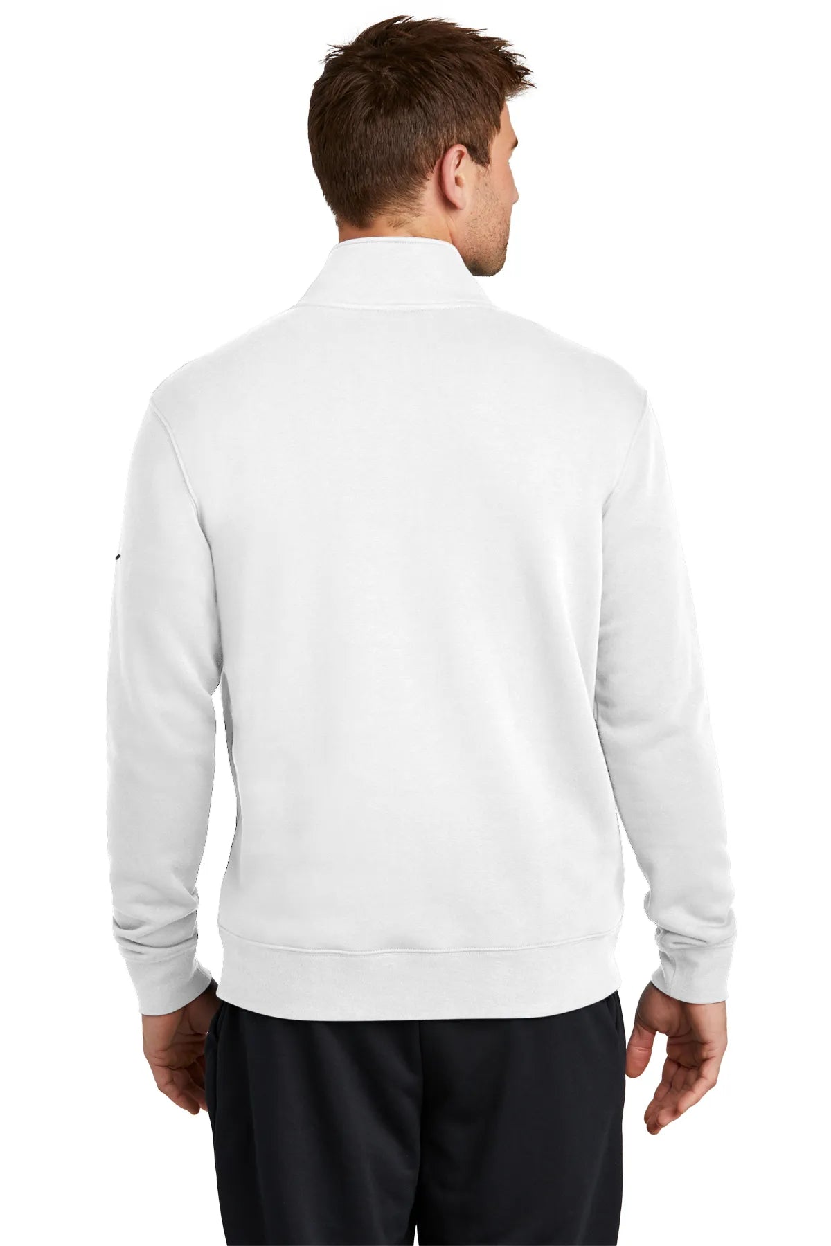 Nike Club Fleece Sleeve Swoosh 1/2-Zip NKDX6718 White_2