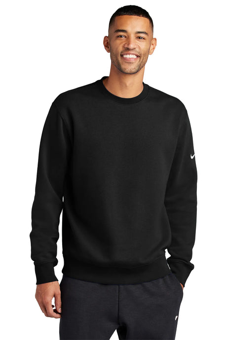 Nike Club Fleece Sleeve Swoosh Crew NKFD9863 Black_1