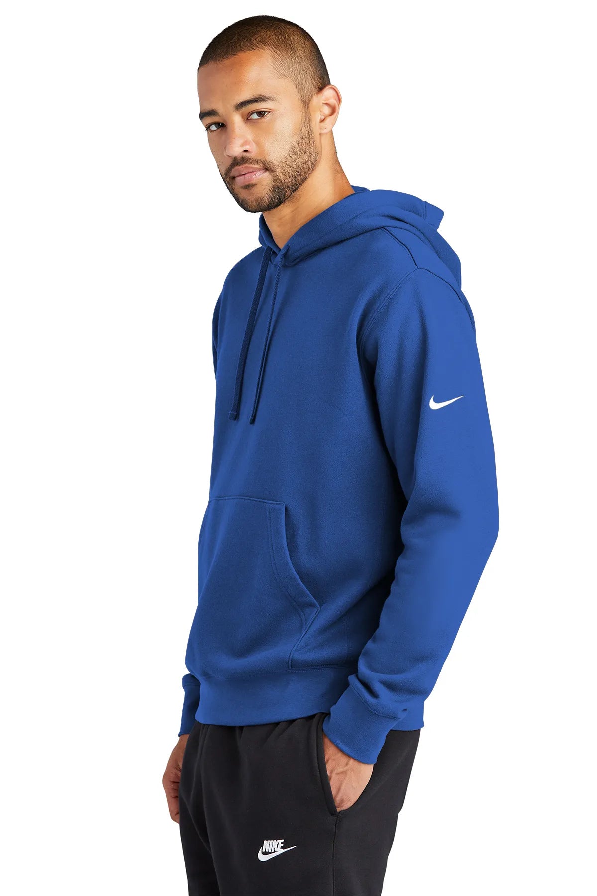 Nike Club Fleece Sleeve Swoosh Pullover Hoodie NKDR1499 Game Royal_1
