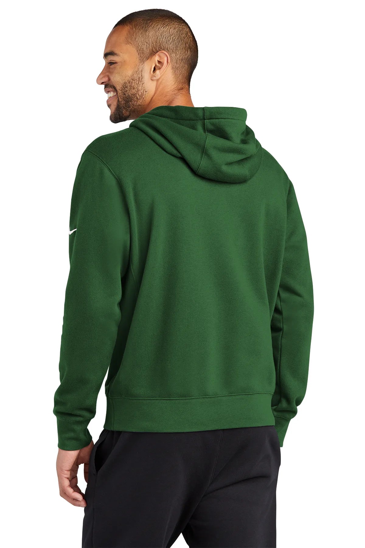 Nike Club Fleece Sleeve Swoosh Pullover Hoodie NKDR1499 Gorge Green_2