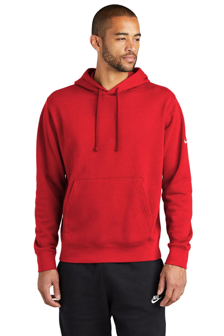 Nike Club Fleece Sleeve Swoosh Pullover Hoodie NKDR1499 University Red_1