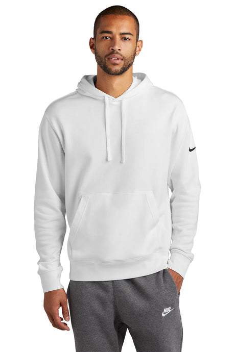 Nike Club Fleece Sleeve Swoosh Pullover Hoodie NKDR1499 White_1