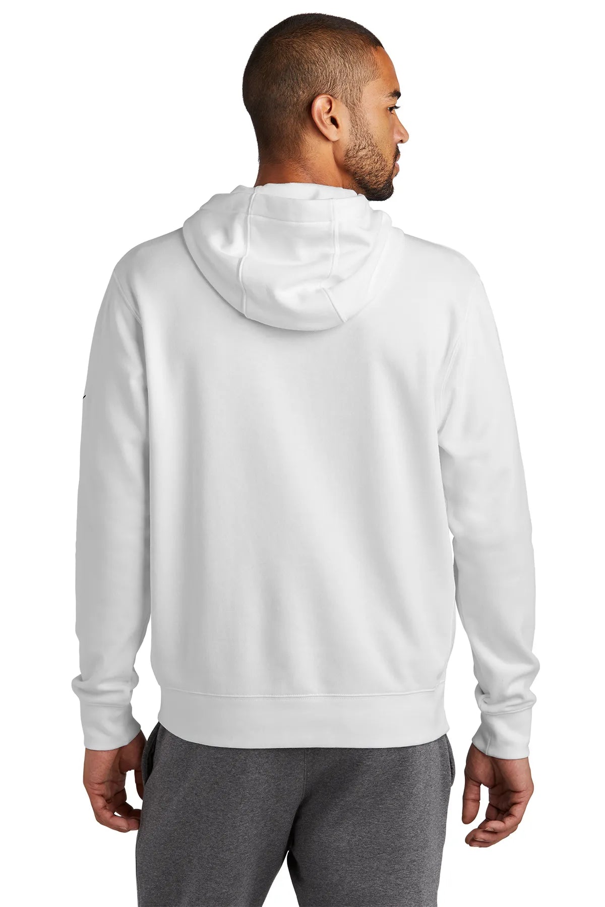 Nike Club Fleece Sleeve Swoosh Pullover Hoodie NKDR1499 White_2