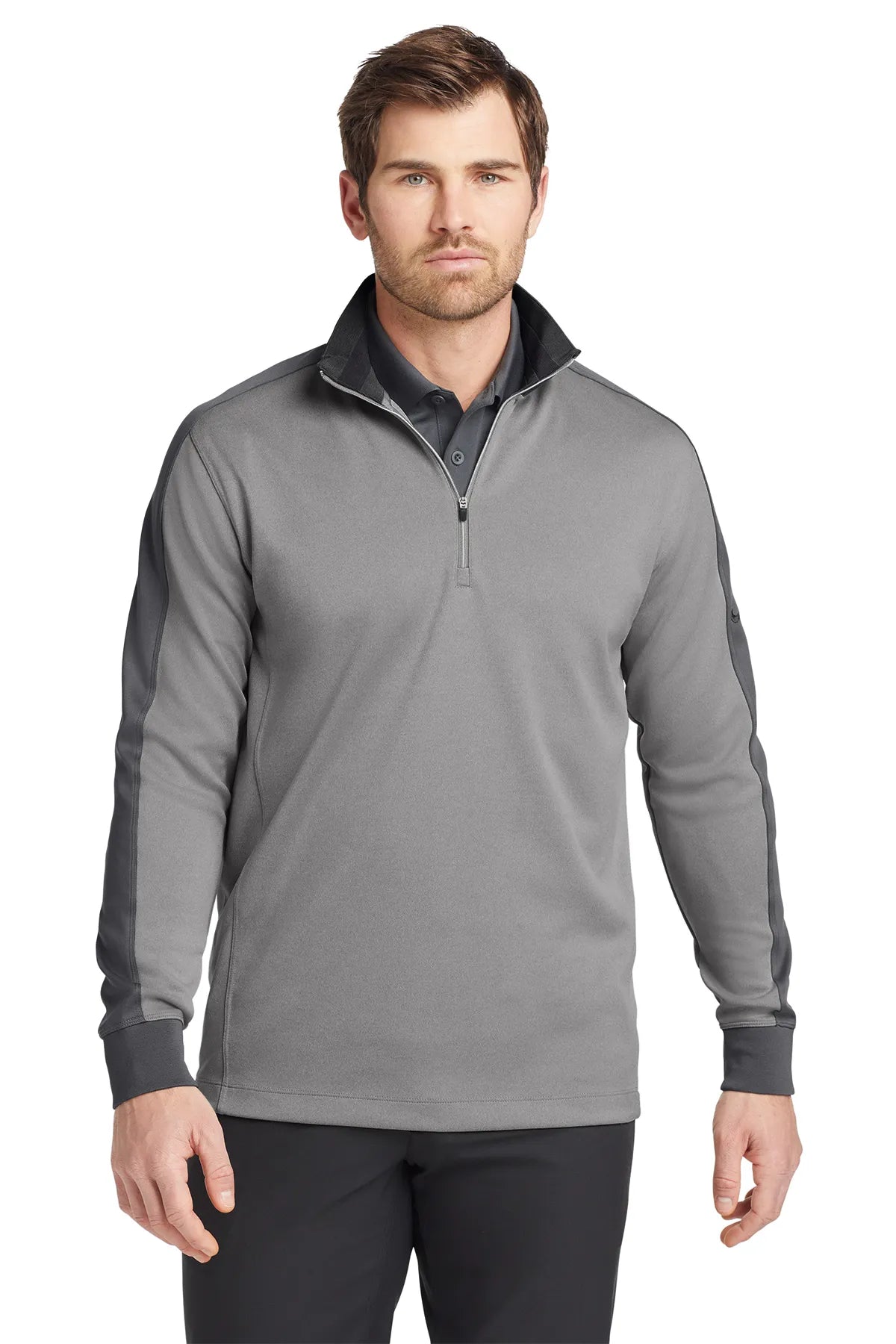 Nike Dri-FIT 1/2-Zip Cover-Up. 578673 Anthracite Grey Heather Dark Grey_1