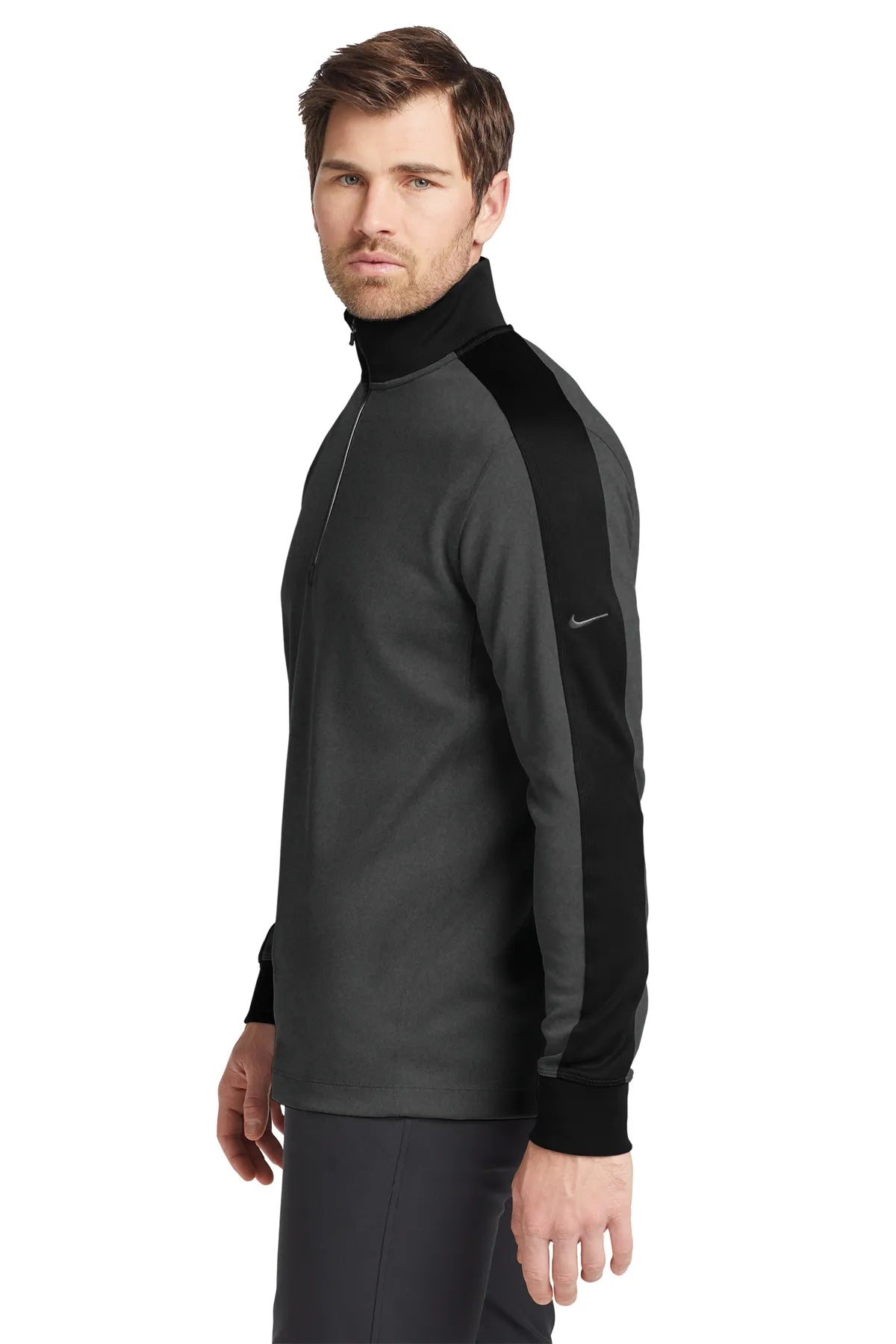 Nike Dri-FIT 1/2-Zip Cover-Up. 578673 Anthracite Heather Black_3