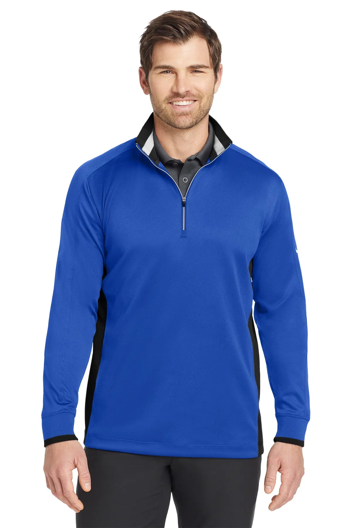 Nike Dri-FIT 1/2-Zip Cover-Up. 578673 Game Royal Black White_1