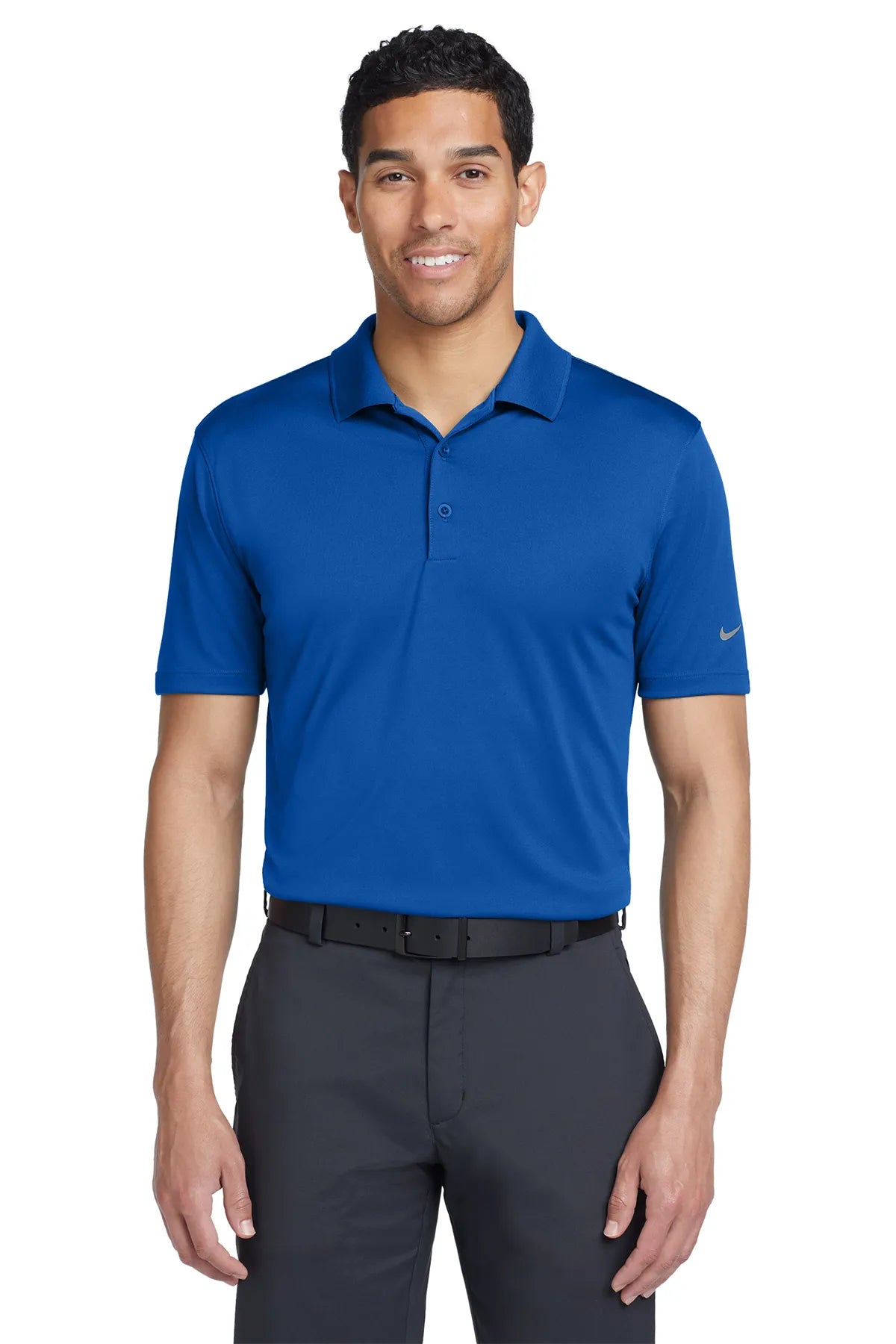Nike Dri-FIT Classic Fit Players Polo with Flat Knit Collar. 838956 Gym Blue_1