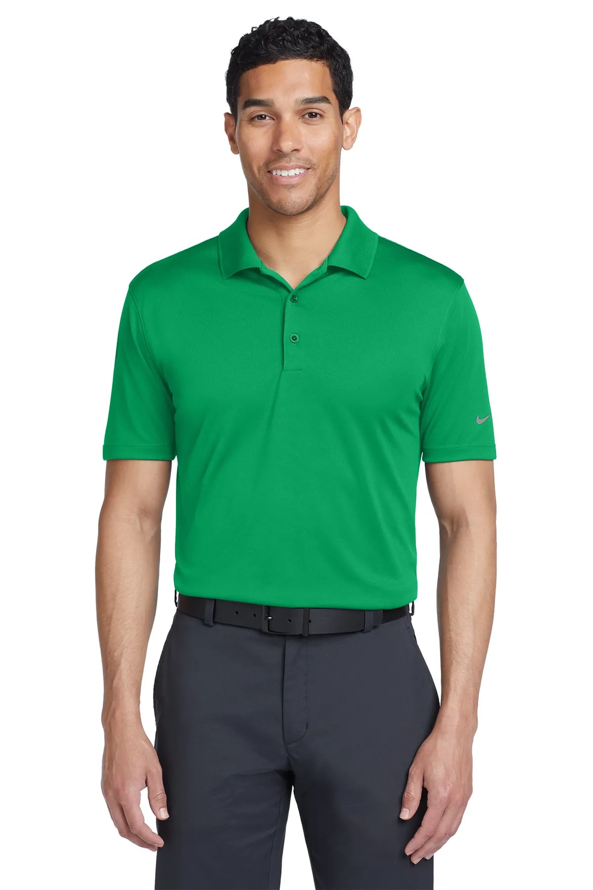 Nike Dri-FIT Classic Fit Players Polo with Flat Knit Collar. 838956 Pine Green_1