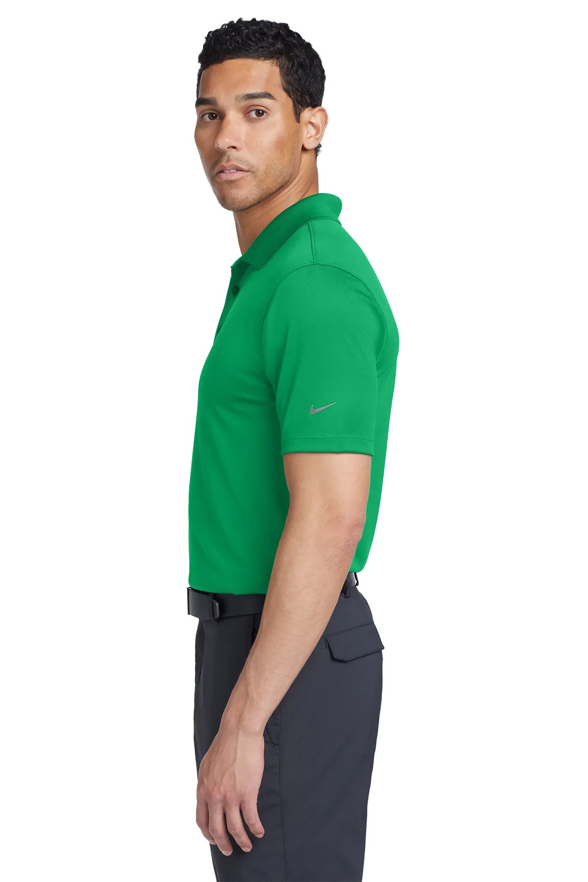 Nike Dri-FIT Classic Fit Players Polo with Flat Knit Collar. 838956 Pine Green_3