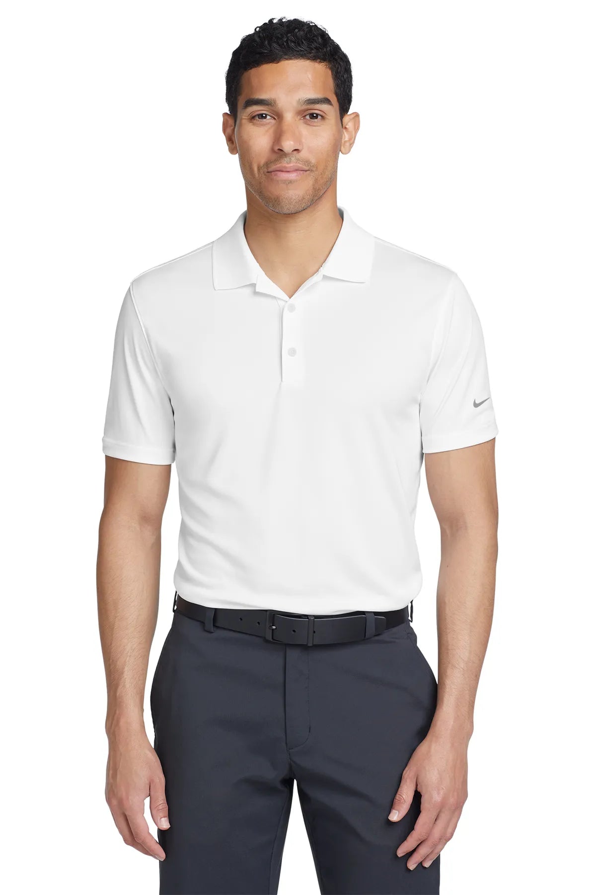 Nike Dri-FIT Classic Fit Players Polo with Flat Knit Collar. 838956 White_1