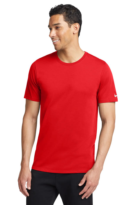 Nike Dri-FIT Cotton/Poly Tee. NKBQ5231 university red_1