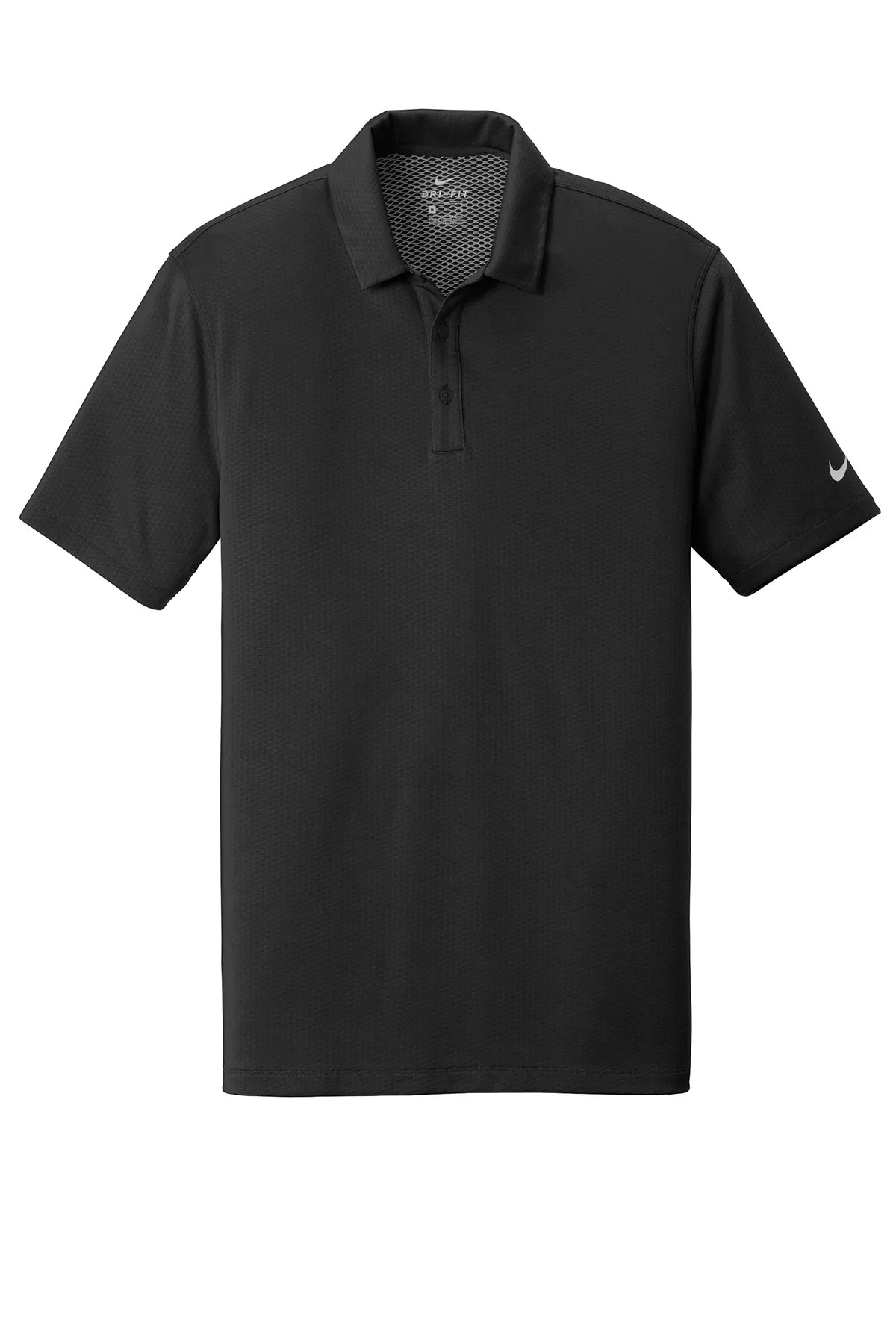 Nike Dri-FIT Hex Textured Polo. NKAH6266 Black_4