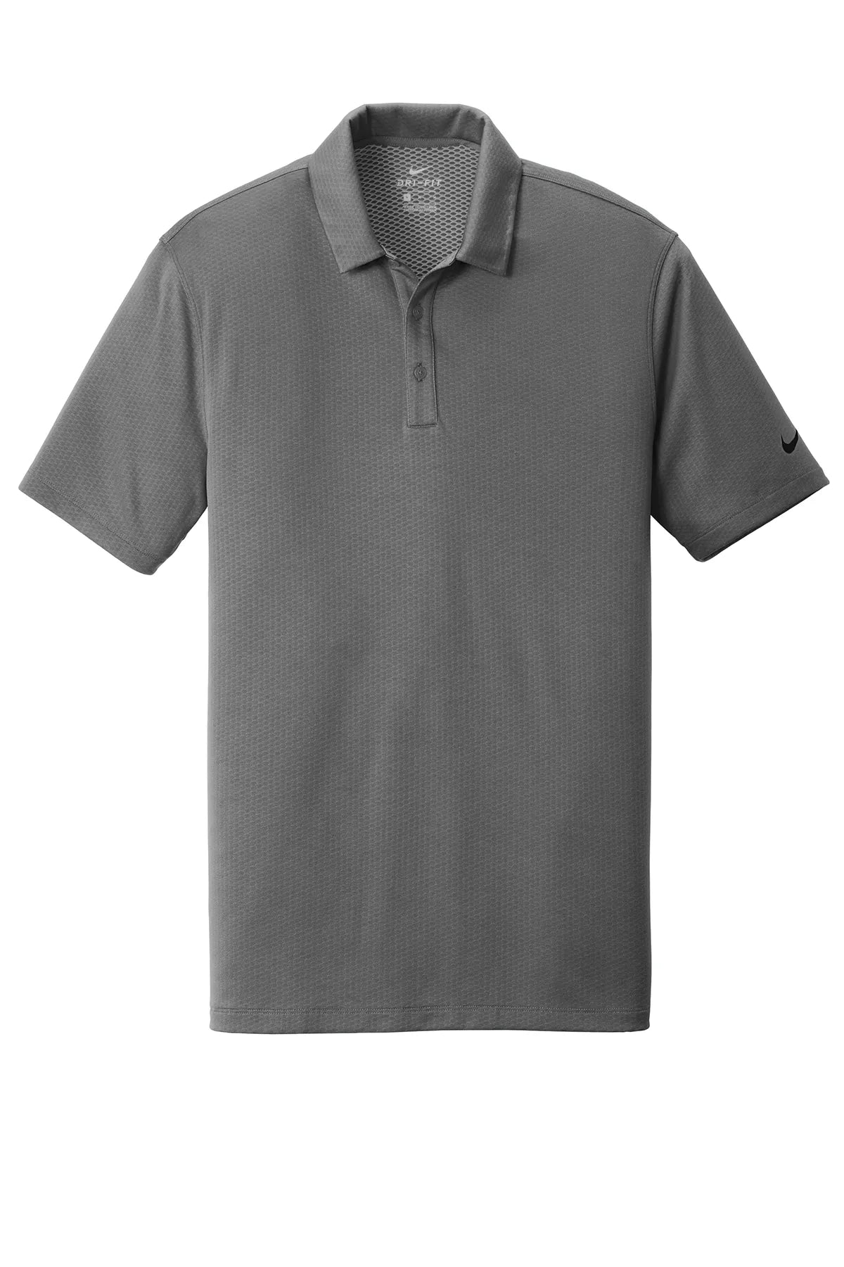 Nike Dri-FIT Hex Textured Polo. NKAH6266 Dark Grey_4