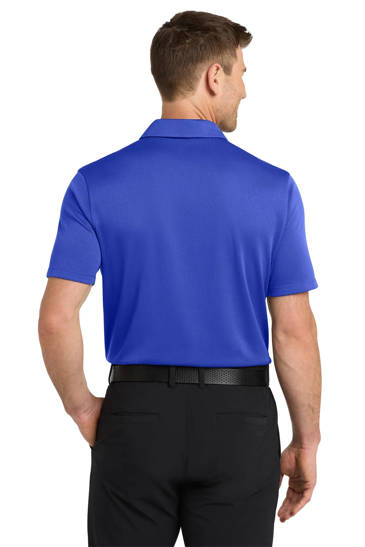 Nike Dri-FIT Hex Textured Polo. NKAH6266 Game Royal_2
