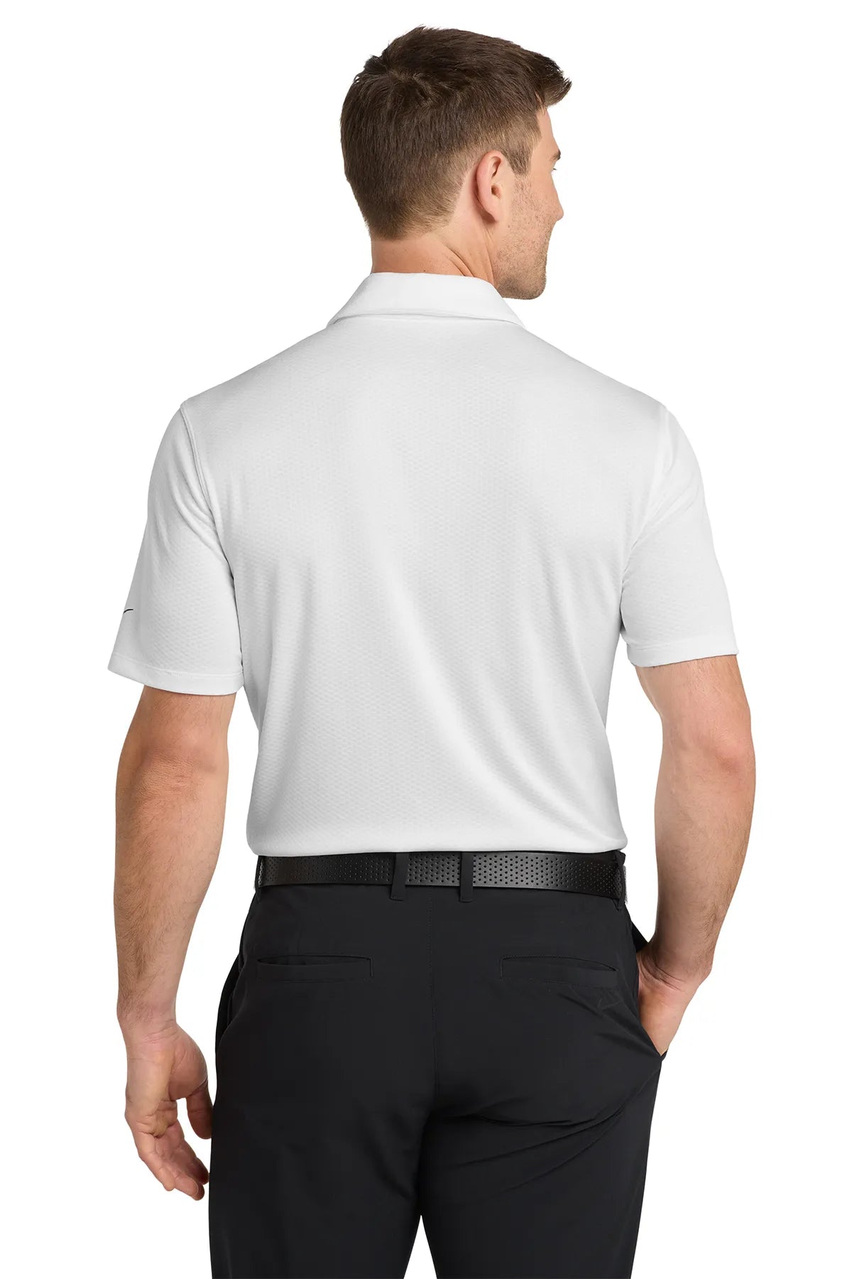 Nike Dri-FIT Hex Textured Polo. NKAH6266 White_2