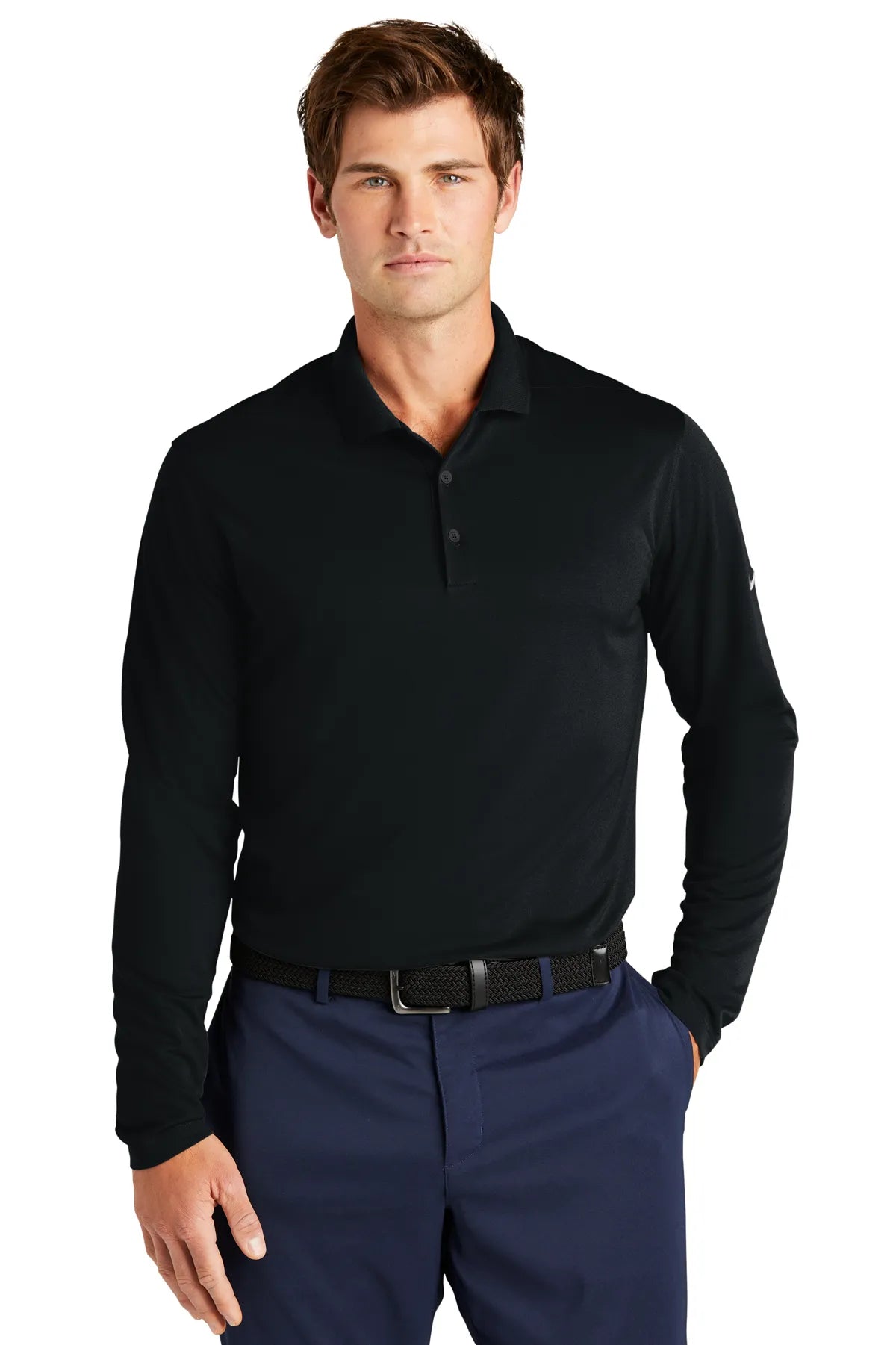Nike Dri-FIT Micro Pique 2.0 Long Sleeve Polo NKDC2104 Black_1
