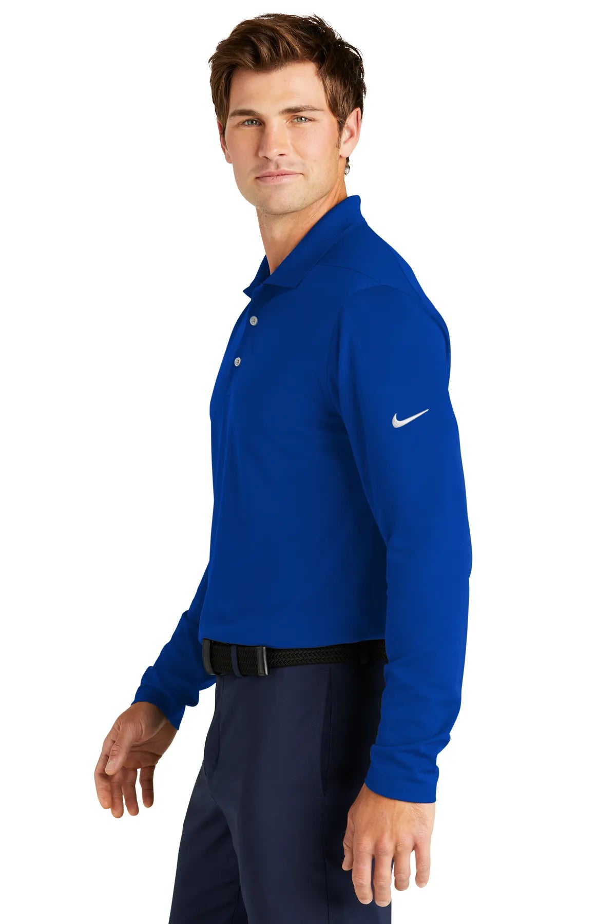 Nike Dri-FIT Micro Pique 2.0 Long Sleeve Polo NKDC2104 Game Royal_3