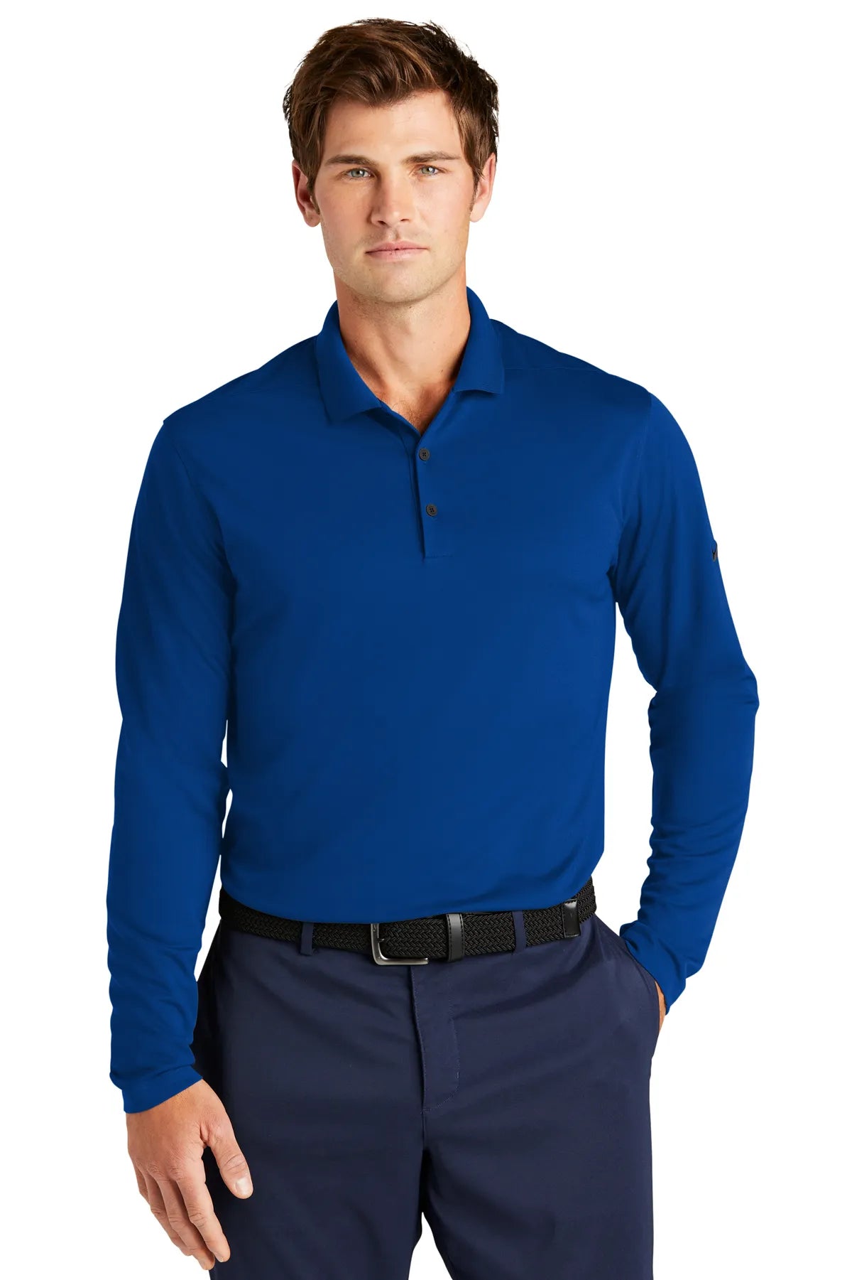 Nike Dri-FIT Micro Pique 2.0 Long Sleeve Polo NKDC2104 Gym Blue_1