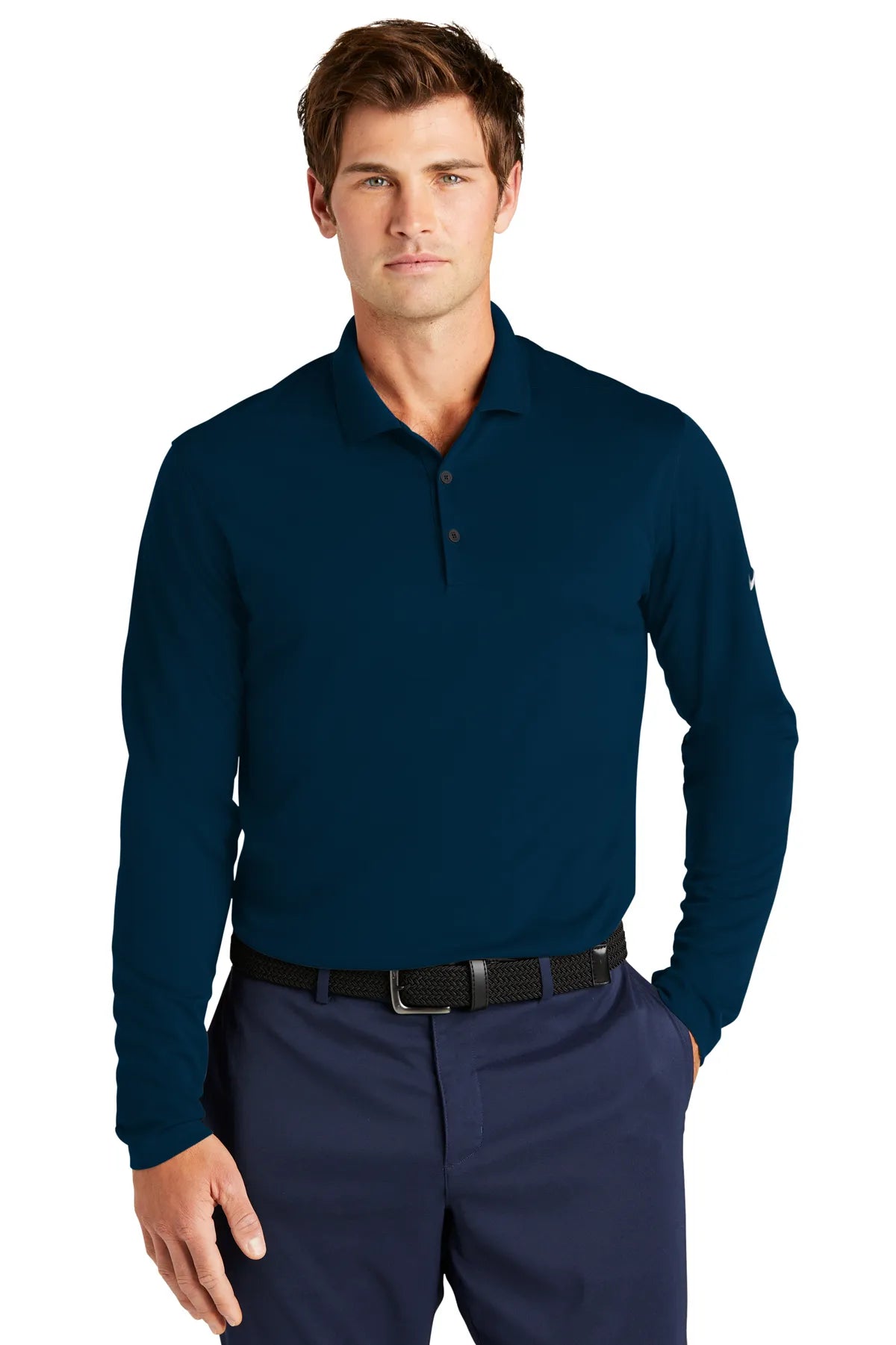 Nike Dri-FIT Micro Pique 2.0 Long Sleeve Polo NKDC2104 Navy_1