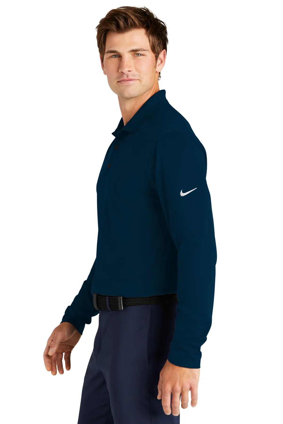 Nike Dri-FIT Micro Pique 2.0 Long Sleeve Polo NKDC2104 Navy_3