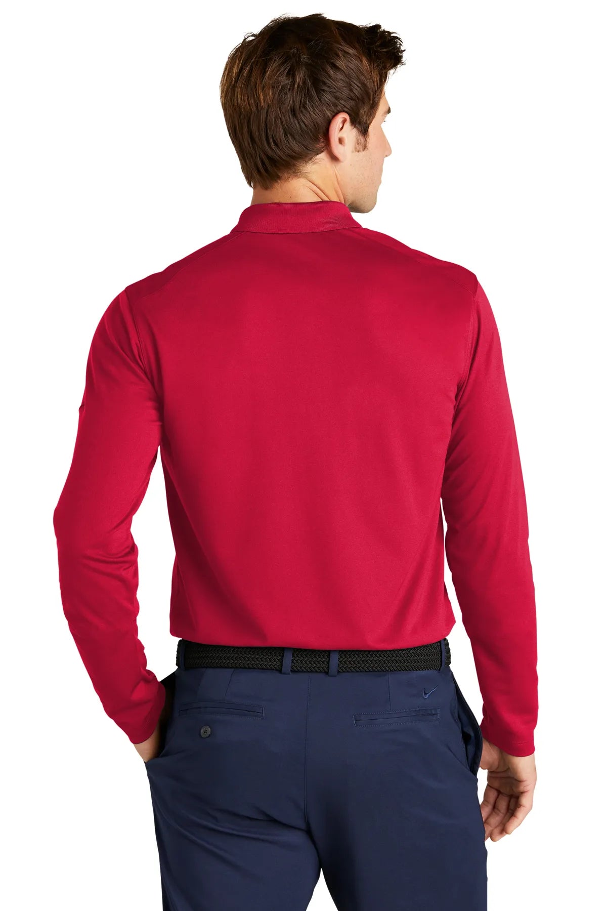 Nike Dri-FIT Micro Pique 2.0 Long Sleeve Polo NKDC2104 University Red_2