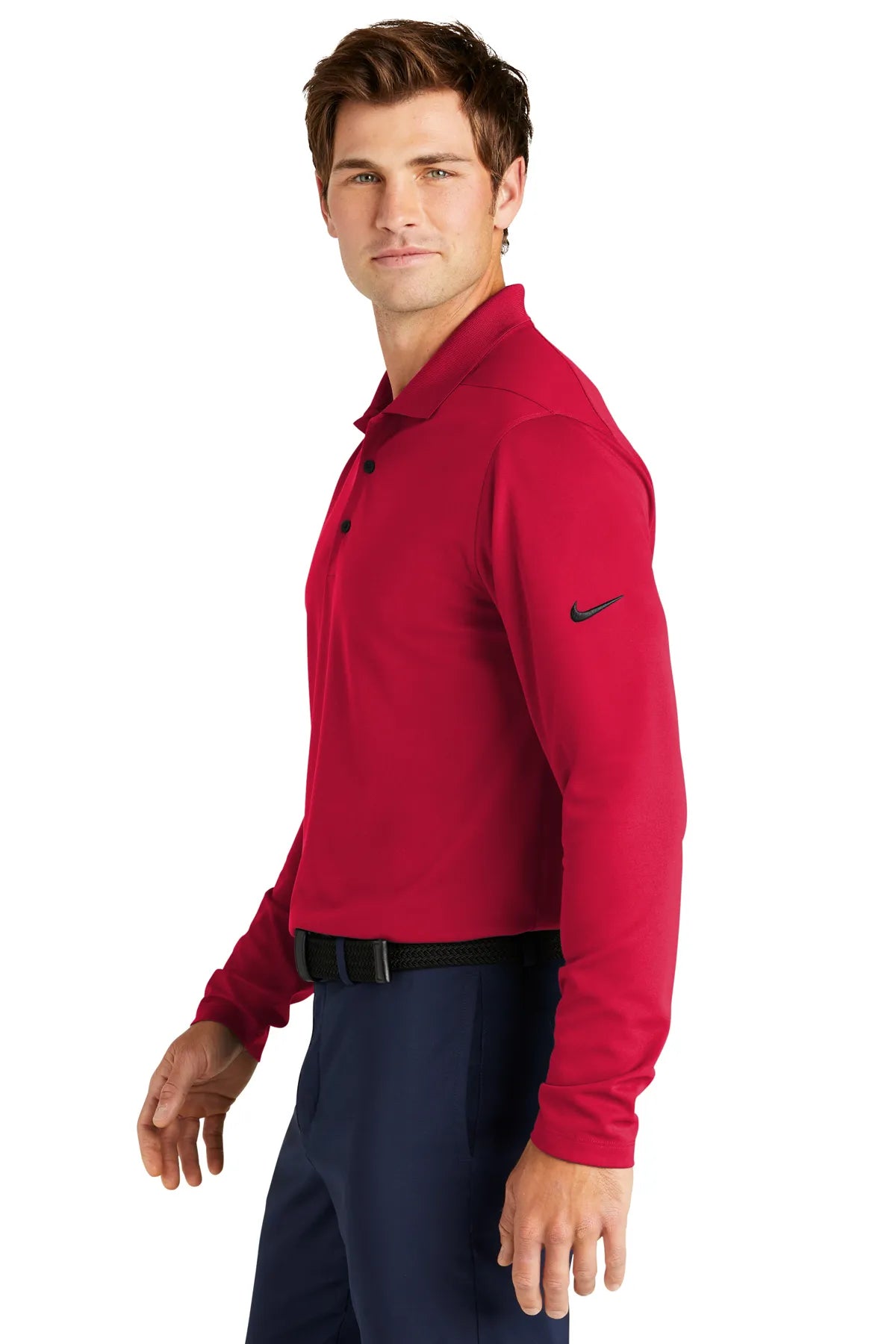 Nike Dri-FIT Micro Pique 2.0 Long Sleeve Polo NKDC2104 University Red_3