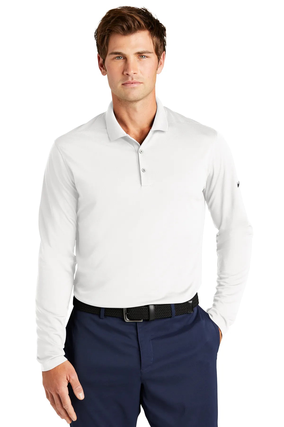 Nike Dri-FIT Micro Pique 2.0 Long Sleeve Polo NKDC2104 White_1