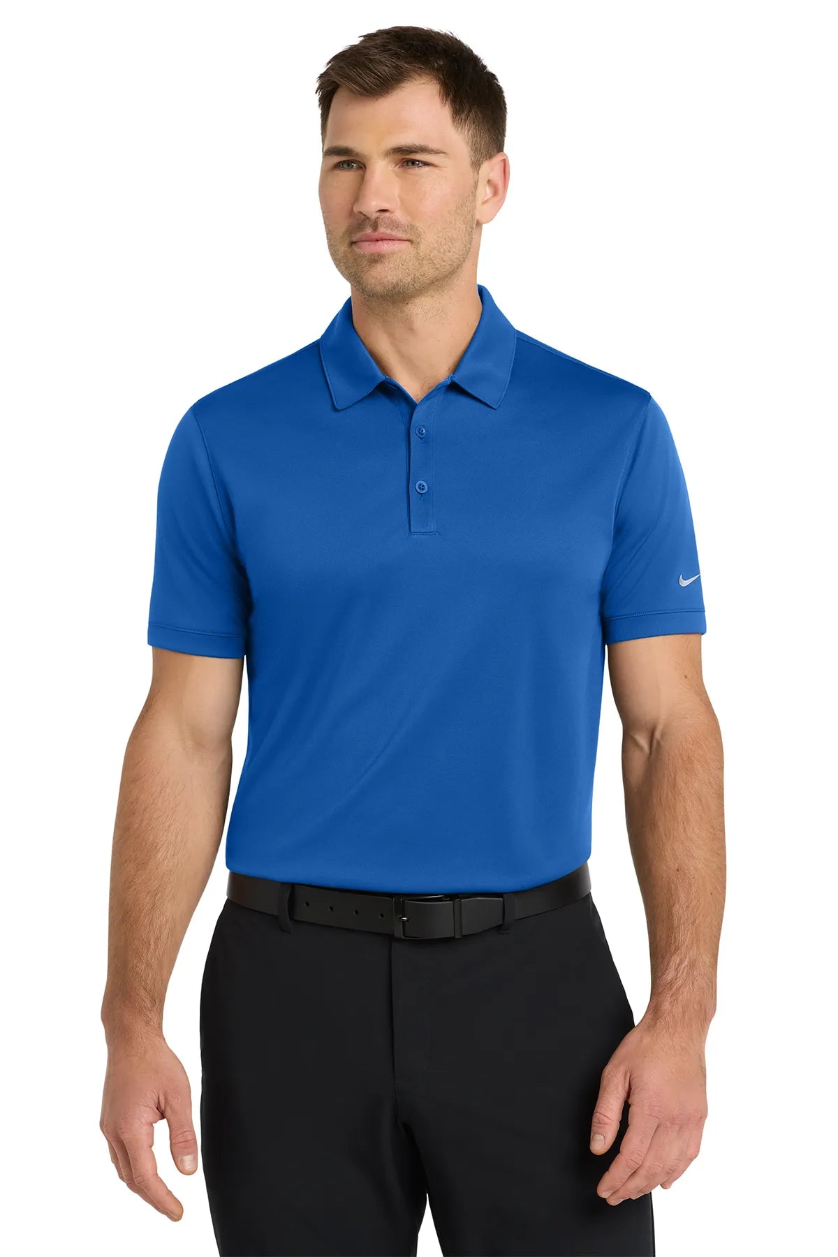 Nike Dri-FIT Players Modern Fit Polo. 799802 Gym Blue_1