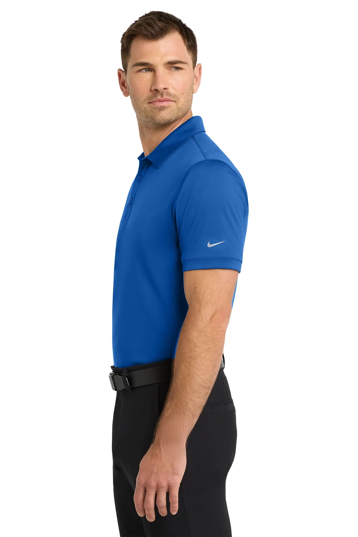 Nike Dri-FIT Players Modern Fit Polo. 799802 Gym Blue_3