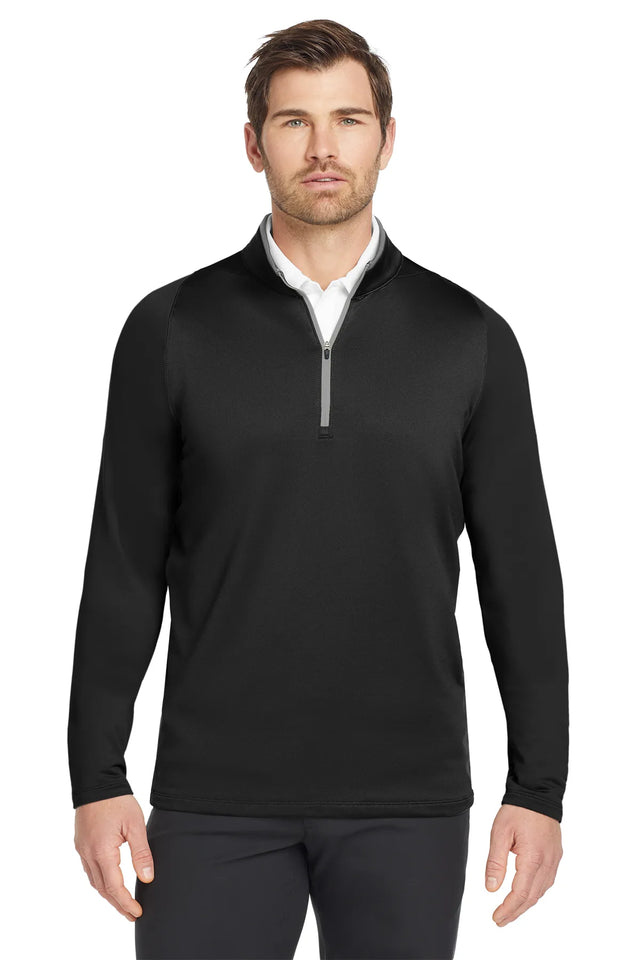 Nike Dri-FIT Stretch 1/2-Zip Cover-Up. 779795 Black Dark Grey_1