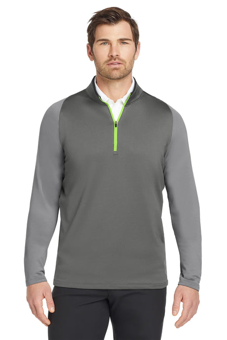 Nike Dri-FIT Stretch 1/2-Zip Cover-Up. 779795 Dark Grey Cool Grey Volt_1