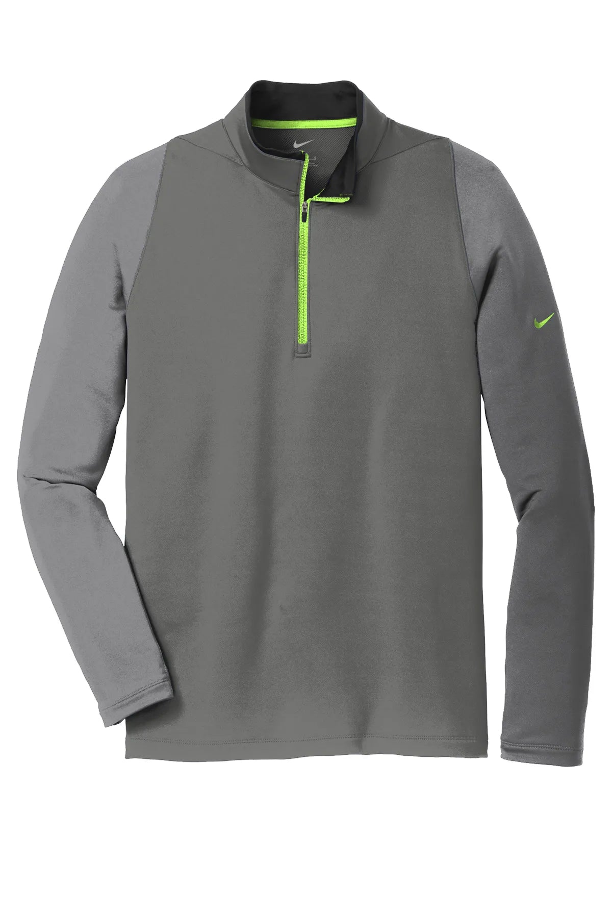 Nike Dri-FIT Stretch 1/2-Zip Cover-Up. 779795 Dark Grey Cool Grey Volt_4