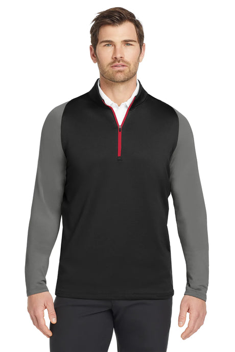 Nike Dri-FIT Stretch 1/2-Zip Cover-Up. 779795 Dark Grey Gym Red_1