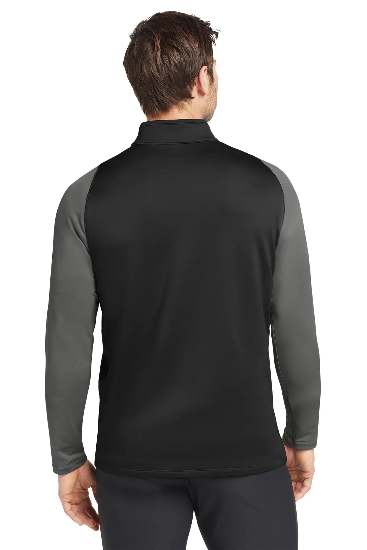 Nike Dri-FIT Stretch 1/2-Zip Cover-Up. 779795 Dark Grey Gym Red_2
