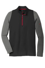Nike Dri-FIT Stretch 1/2-Zip Cover-Up. 779795 Dark Grey Gym Red_4