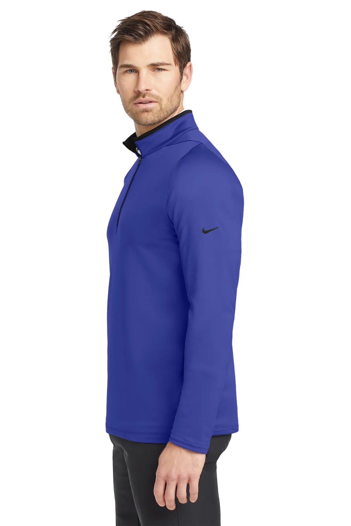 Nike Dri-FIT Stretch 1/2-Zip Cover-Up. 779795 Deep Royal Blue Black_3