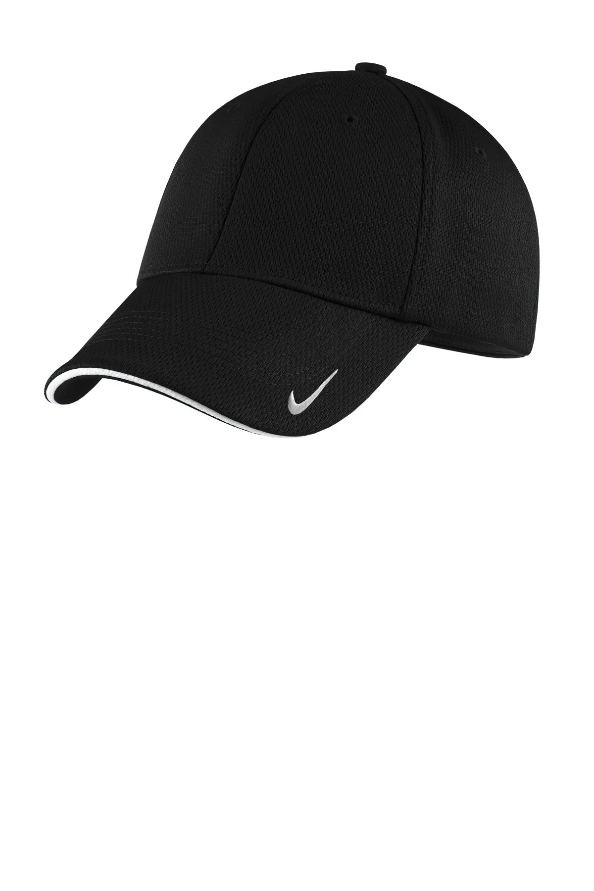 Nike Dri-FIT Stretch Mesh Sandwich Bill Cap NKFD9718 Black White_1