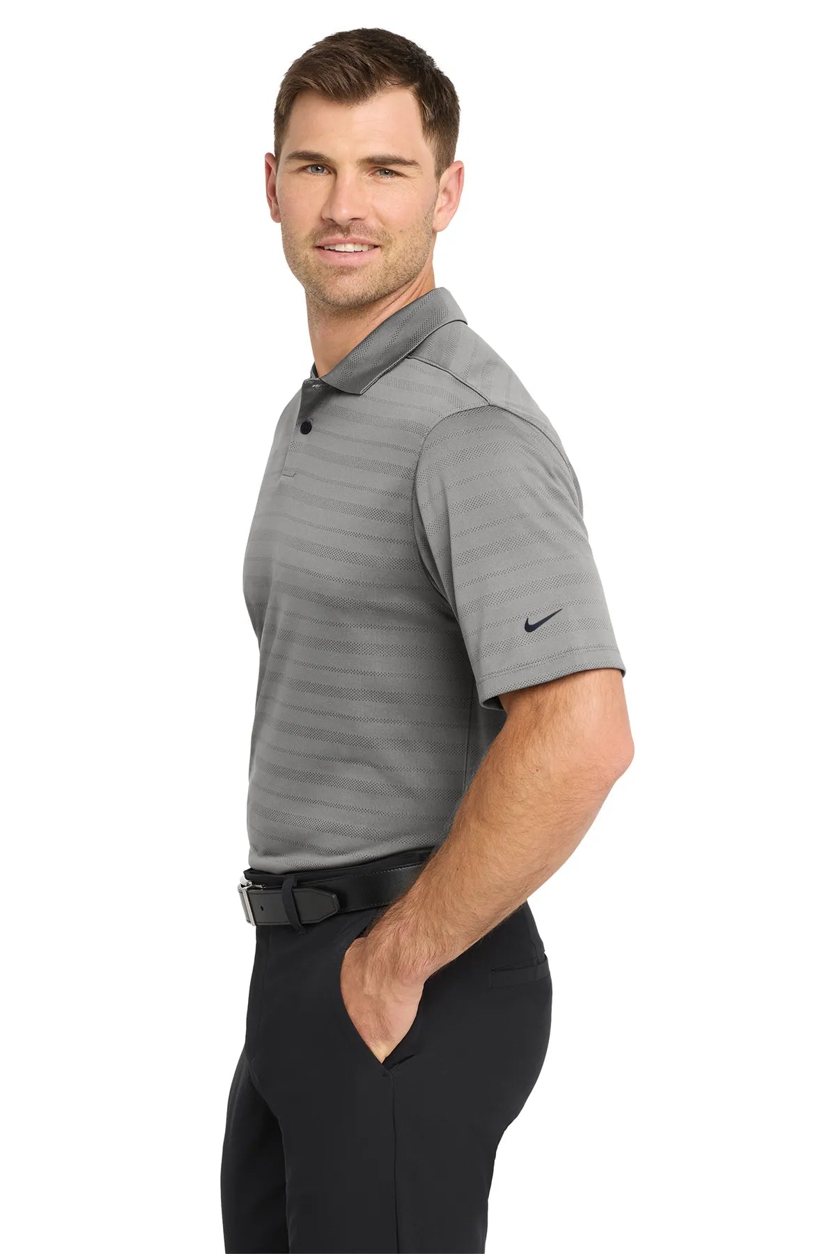 Nike Dri-FIT Vapor Jacquard Polo NKDC2115 Dark Grey_3