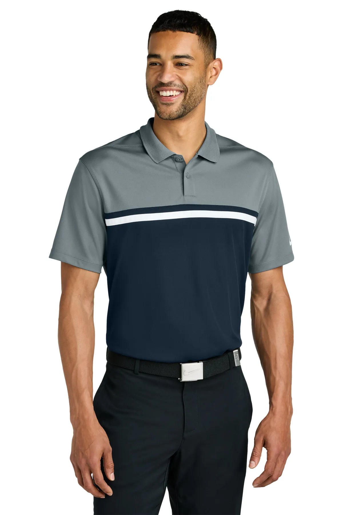 Nike Dri-FIT Victory Colorblock Polo NKFQ3968 Coolgrey Navy White_1