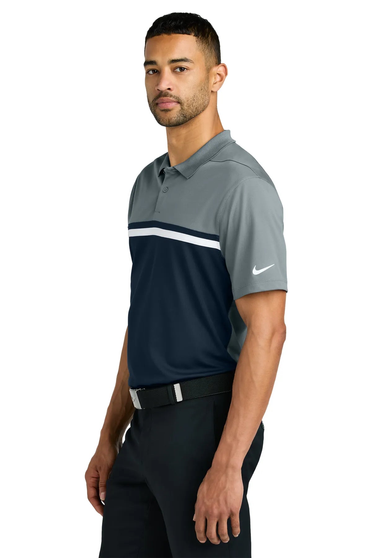 Nike Dri-FIT Victory Colorblock Polo NKFQ3968 Coolgrey Navy White_3