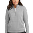 Nike Ladies Club Fleece Sleeve Swoosh 1/2-Zip NKDX6720 Dark Grey_1